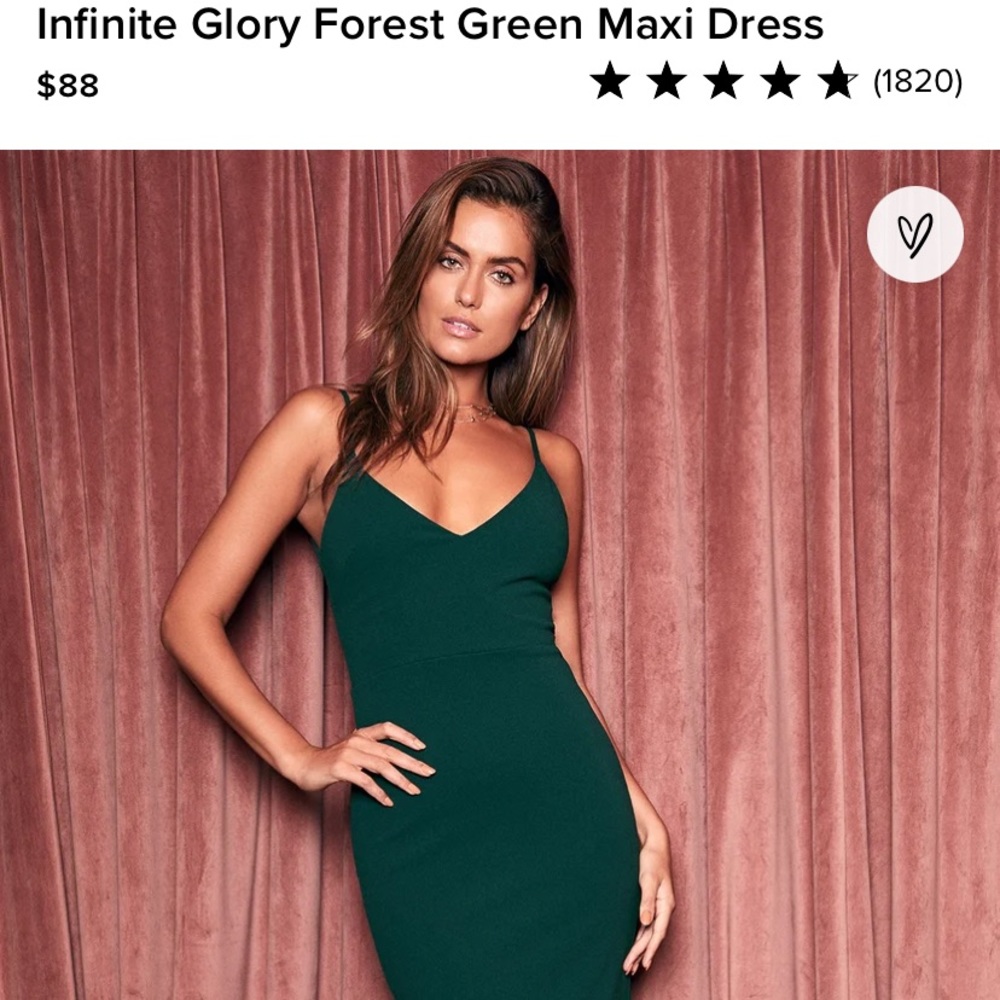 *NEW WITH TAGS* Lulu’s Emerald Green Dress